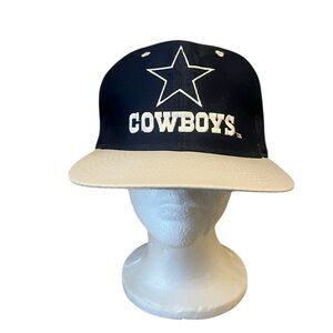 Vintage 90s Dallas Cowboys Logo 7‎ Inc NFL Adult Adjustable Snapback Hat Cap